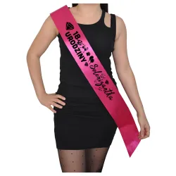 Szarfa FUKSJA Osiemnastka 18 Urodziny Solenizantka